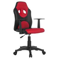 Mladinski Vrtljivi Stol Kid Racer, Črna, Rdeča - rdeča/črna, Basics, umetna masa (54/90-100/48cm) - MID.YOU