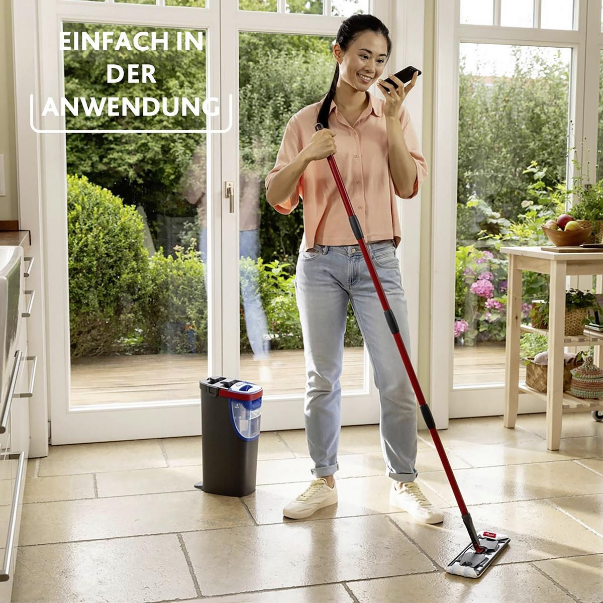 Bodenwischer H2Pro Dunkelgrau - Dunkelgrau, Basics, Kunststoff (24/18/42cm) - Vileda