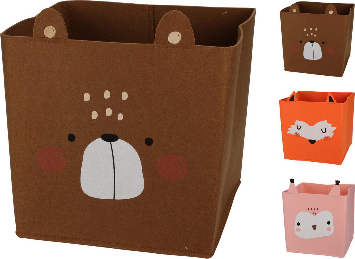 Összehajtható Doboz Animals - textil (32/32/32cm)