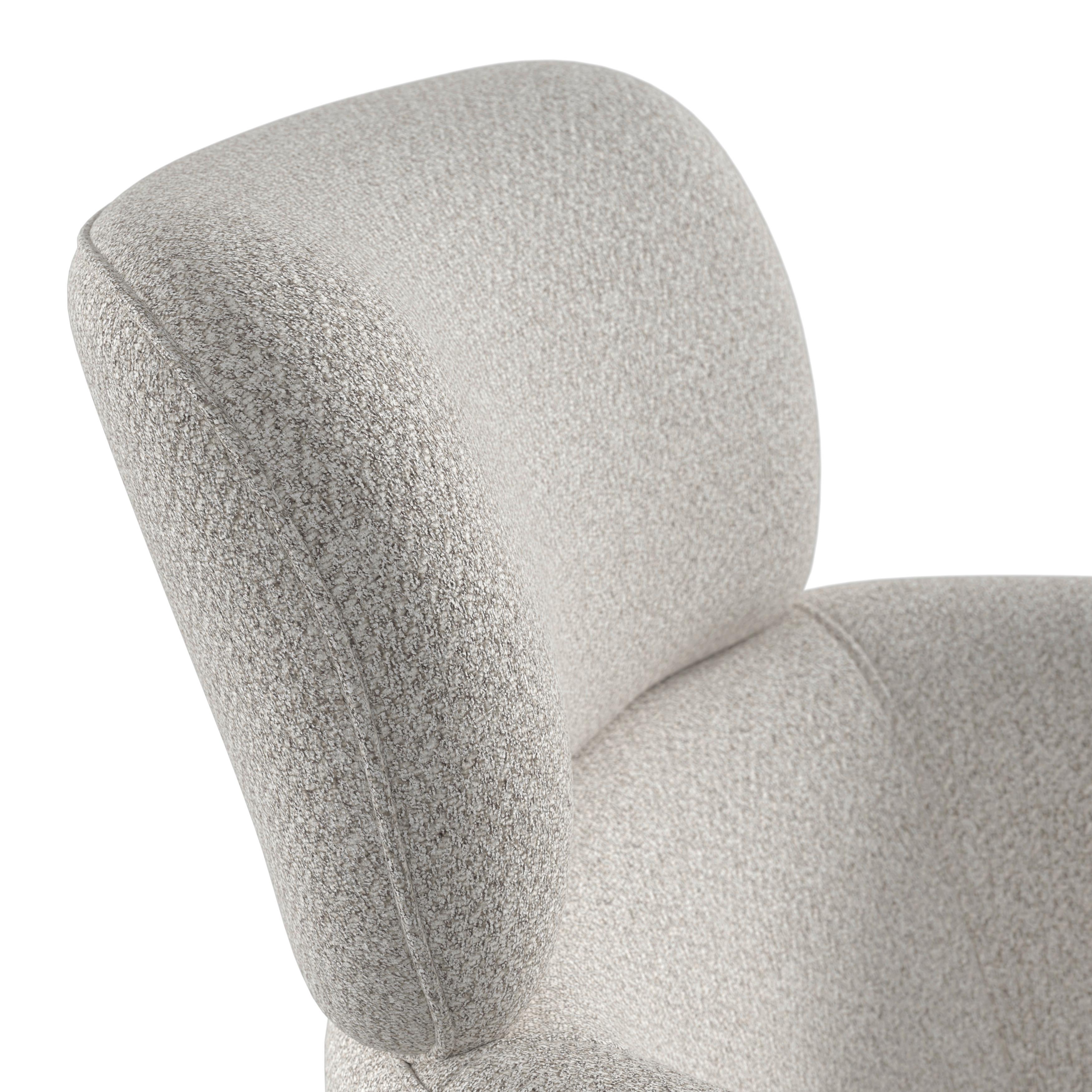STOL MED ARMSTÖD LIORA - svart/cremefärgad, Modern, metall/textil (58/84/61cm) - Bessagi Home