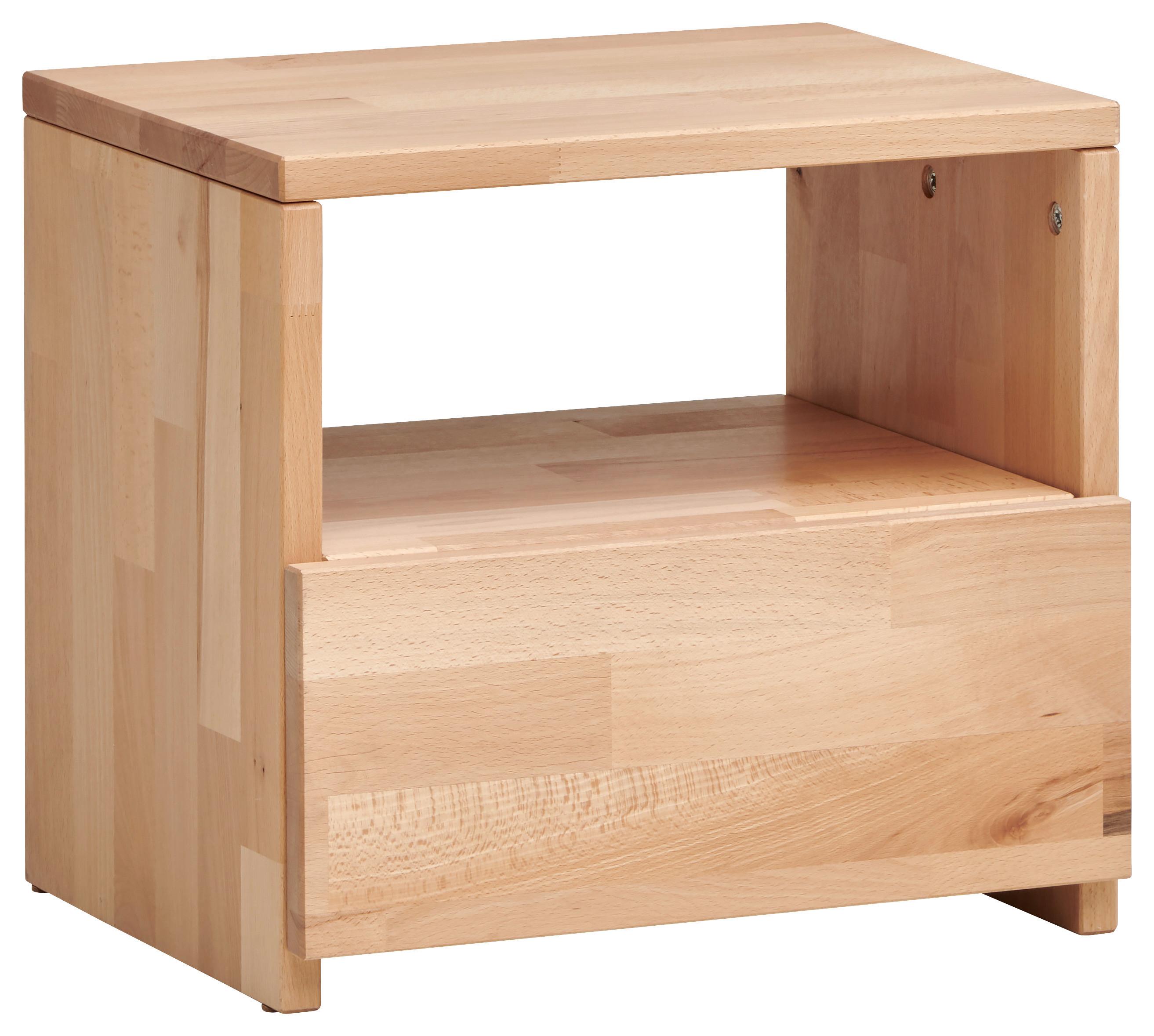 SZAFKA NOCNA PETER - buk twardzielowy, Natur, drewno (40/37/33cm) - MID.YOU