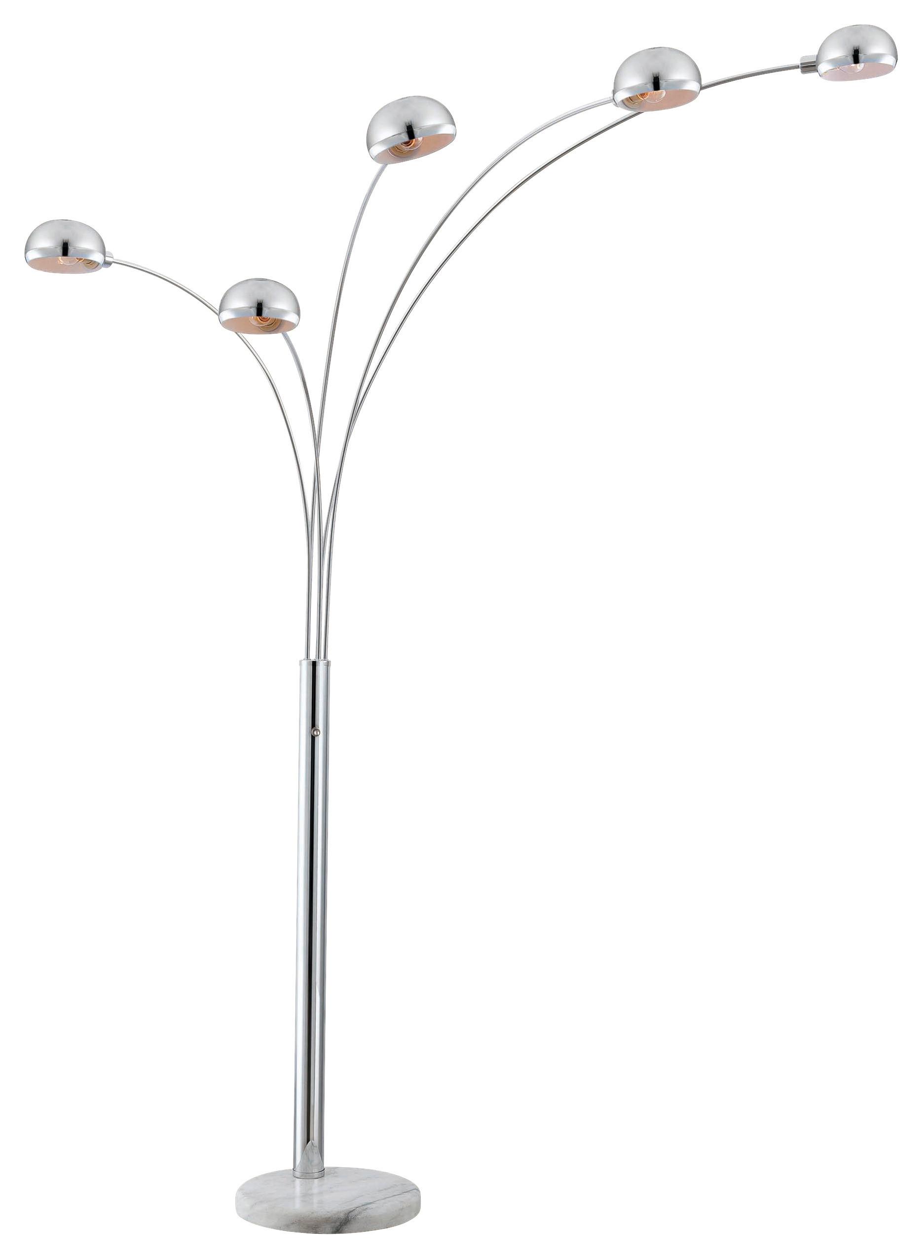 Stehleuchte Turle max. 40 Watt - Chromfarben, MODERN, Metall (130/200cm) - Mömax