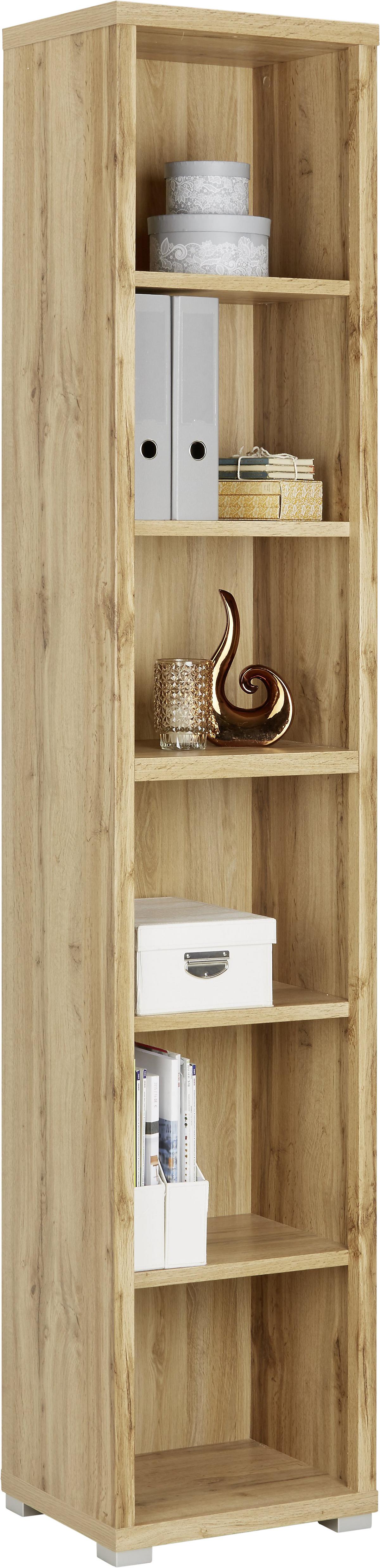 Regal in Weiss/Eichefarben - Eichefarben, Modern (44/218/36cm) - Mömax