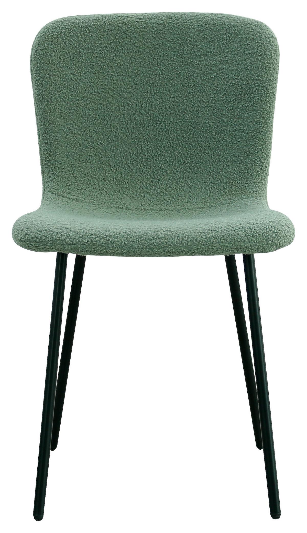 Stuhl Teddy In Mintgrün/schwarz - Schwarz/Mintgrün, Design, Textil/Metall (44/79/51cm) - Mömax