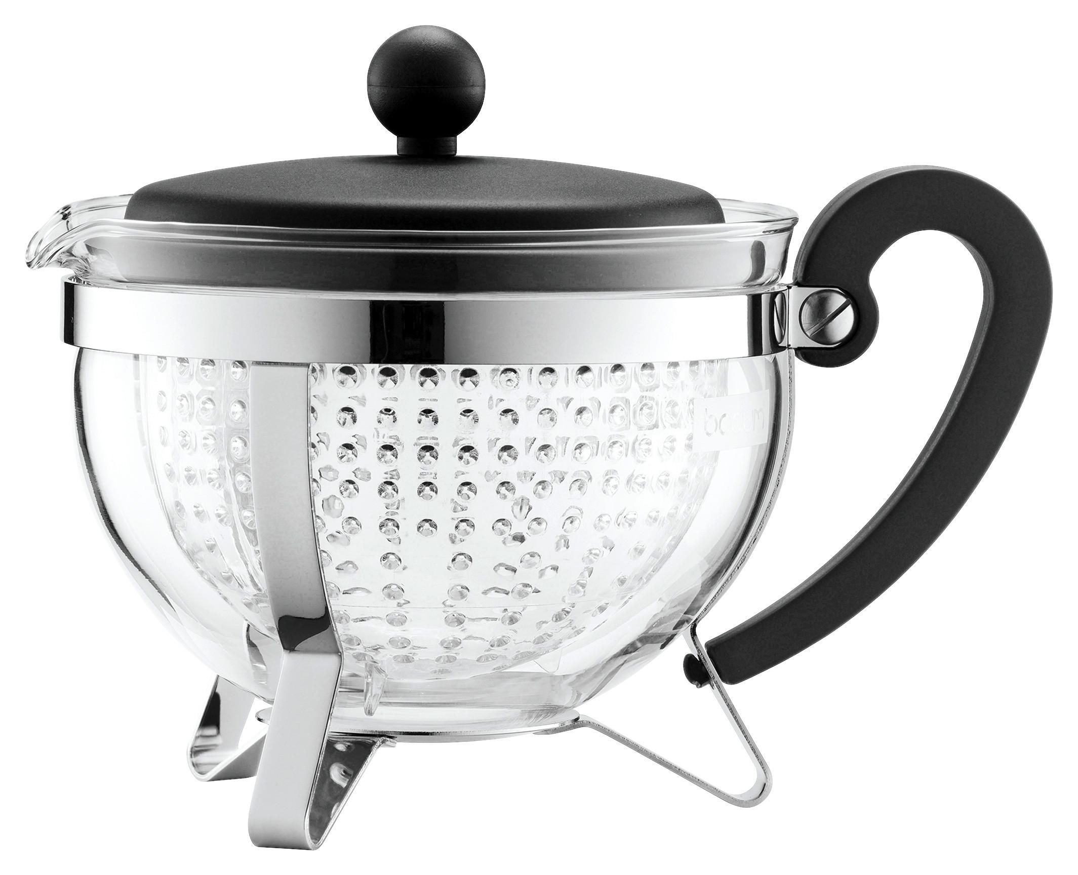 Teekanne Bodum Chamboard Schwarz ca. 1l - Schwarz, KONVENTIONELL, Glas (17/15/17cm) - Bodum