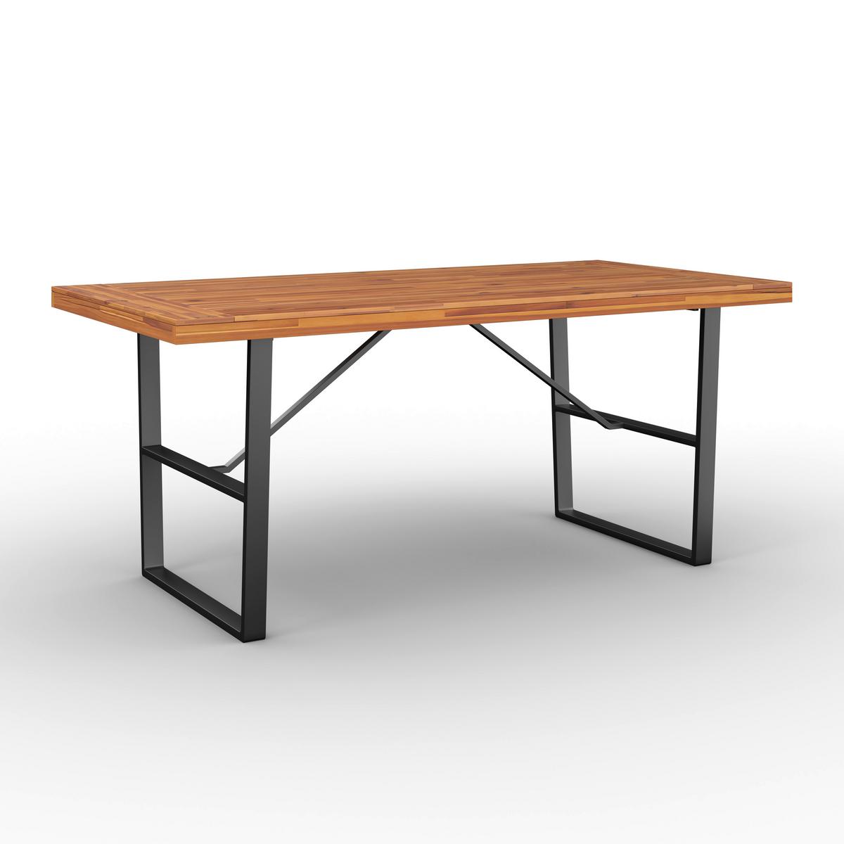 Vrtna Garnitura Alina, Črna, Barva Akacije, 7-Delno - temno siva/črna, Moderno, kovina/tekstil (180/77/90cm) - Bessagi Garden