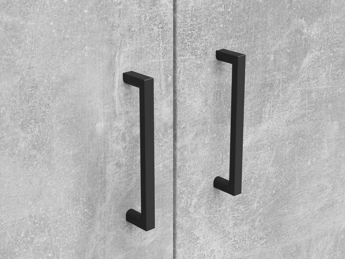 Schrank Multistauraum Betonoptik - Schwarz/Grau, MODERN, Holzwerkstoff/Kunststoff (80/195/40cm) - Mömax