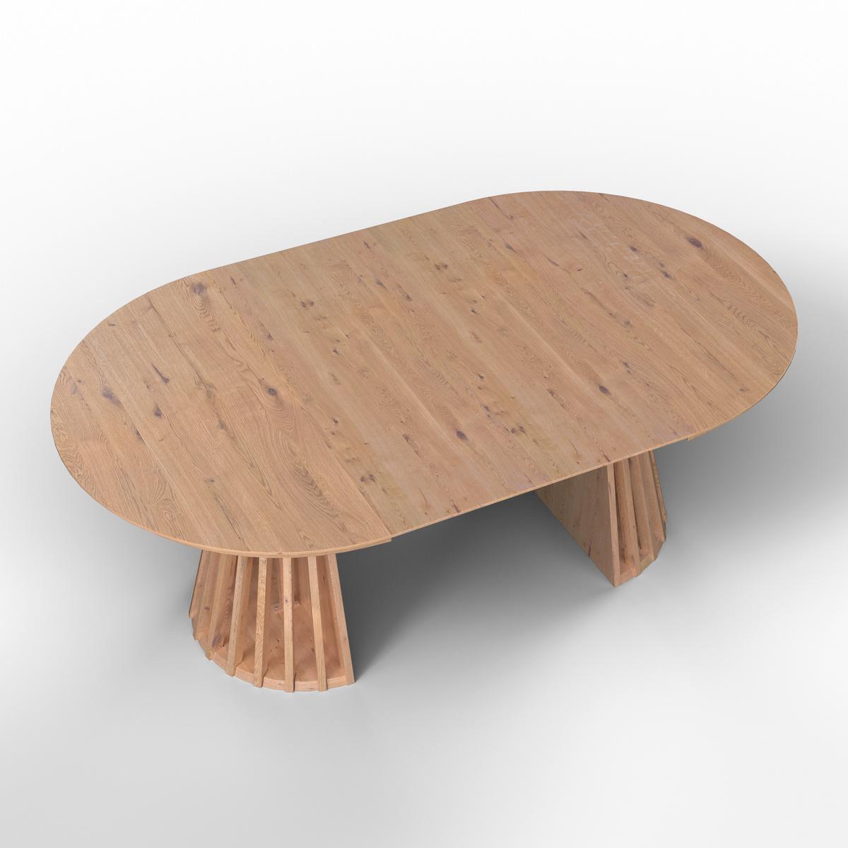 Esstisch ausziehbar Ennio Echtholz furniert/MDF - Eichefarben, MODERN, Holz/Holzwerkstoff (120-160/76/120cm) - Bessagi Home