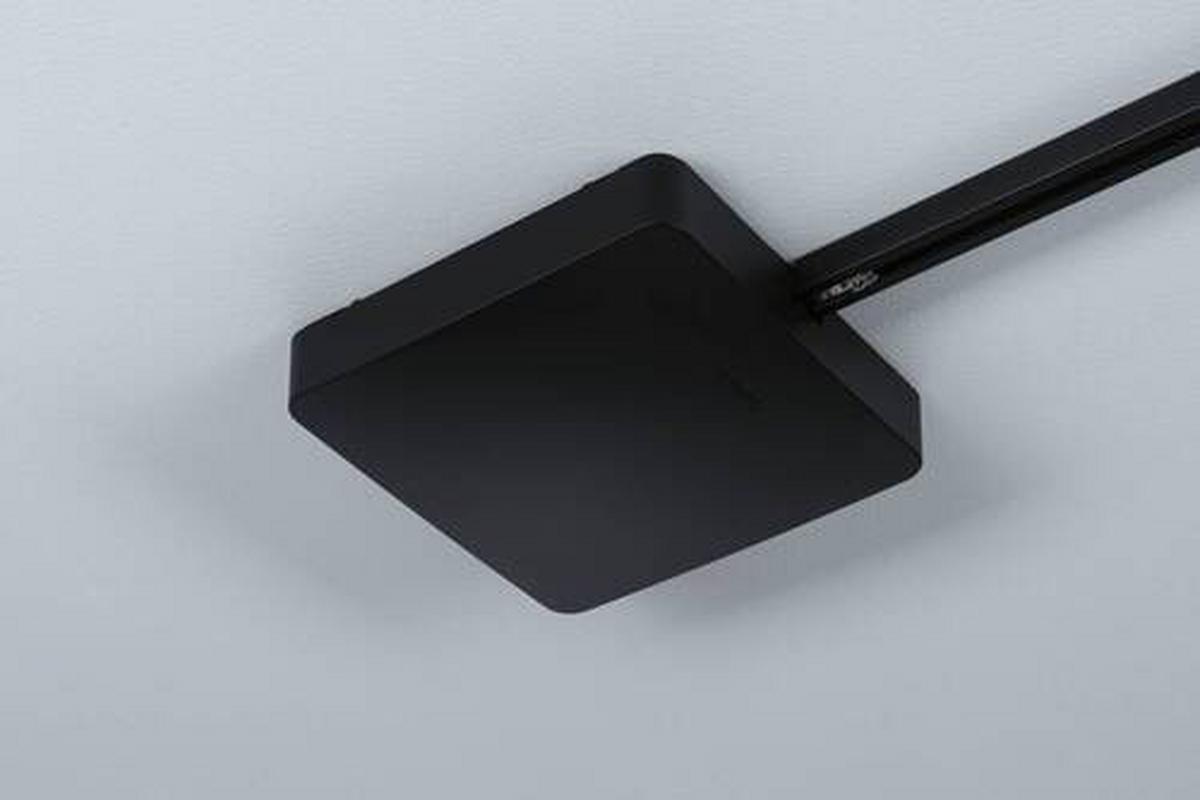 Schienensystem-Einspeiser ZB Mitteleinspeisung in Schwarz - Schwarz, Basics, Kunststoff (22,7/4,8cm) - Paulmann