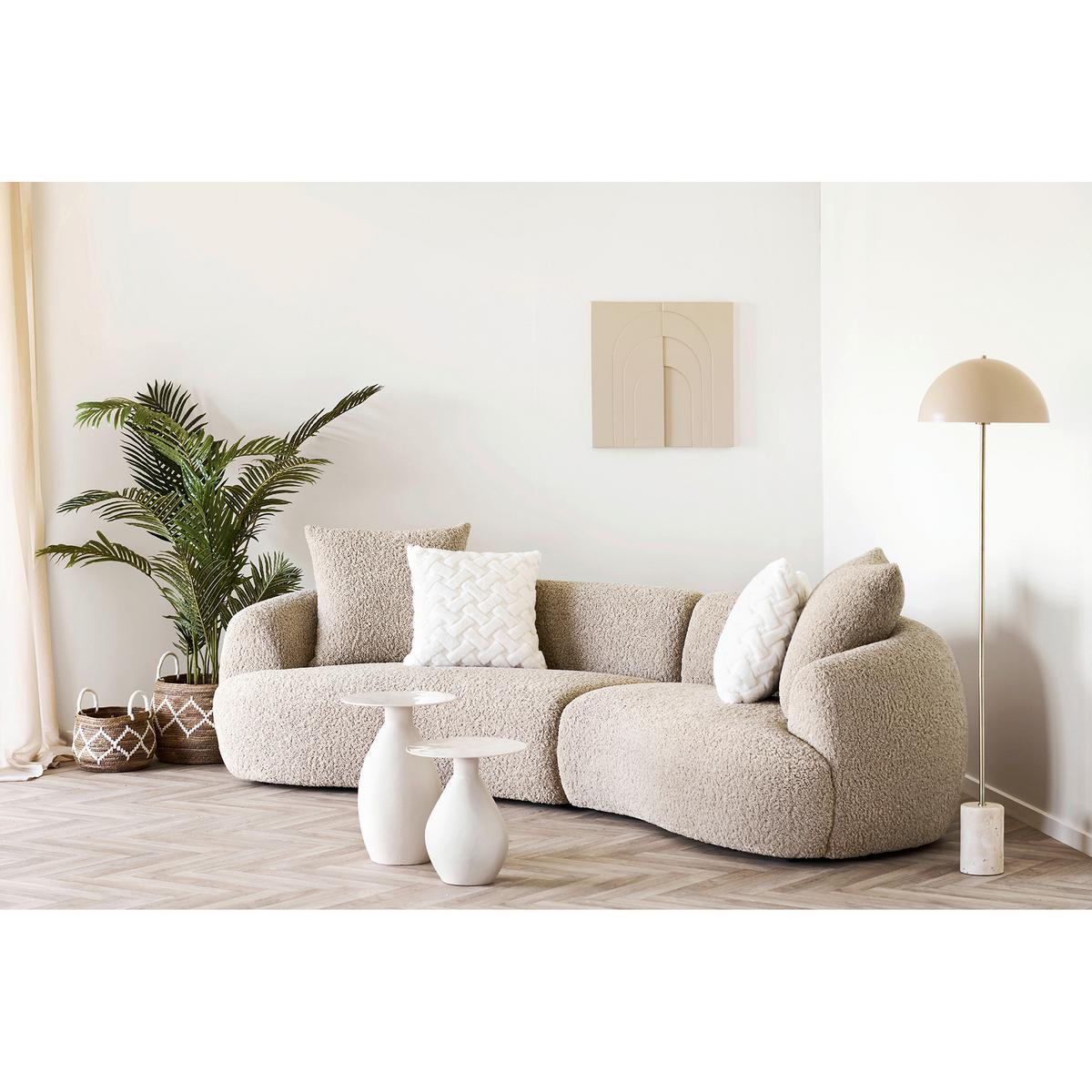 Beistelltisch Calais Creme ca. 36x36x40 cm - Creme, Design, Metall (36/36/40cm) - MID.YOU