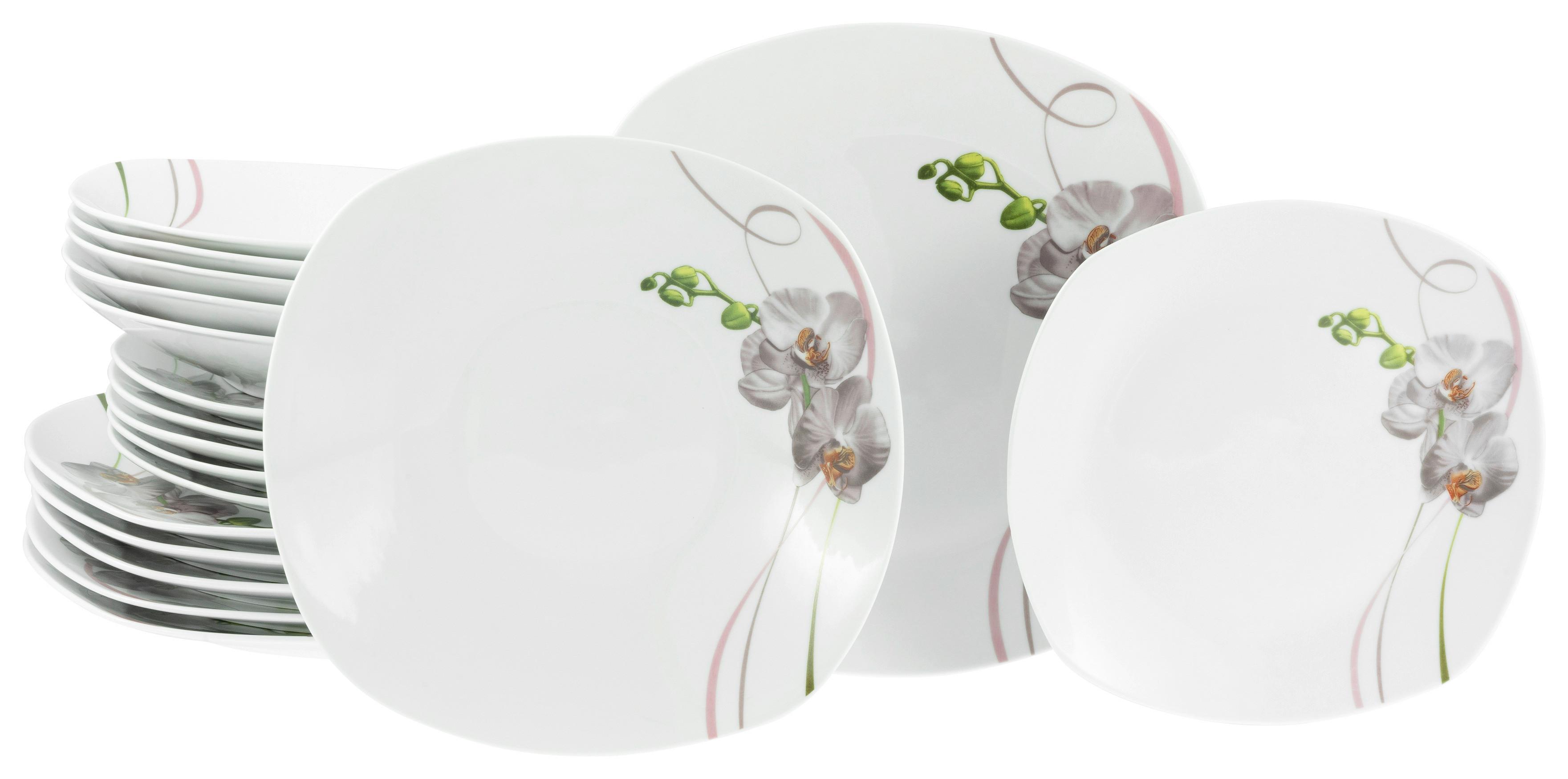 Tafelservice Square Orchidee Multicolor, 18-teilig - Multicolor, Trend, Keramik - Creatable