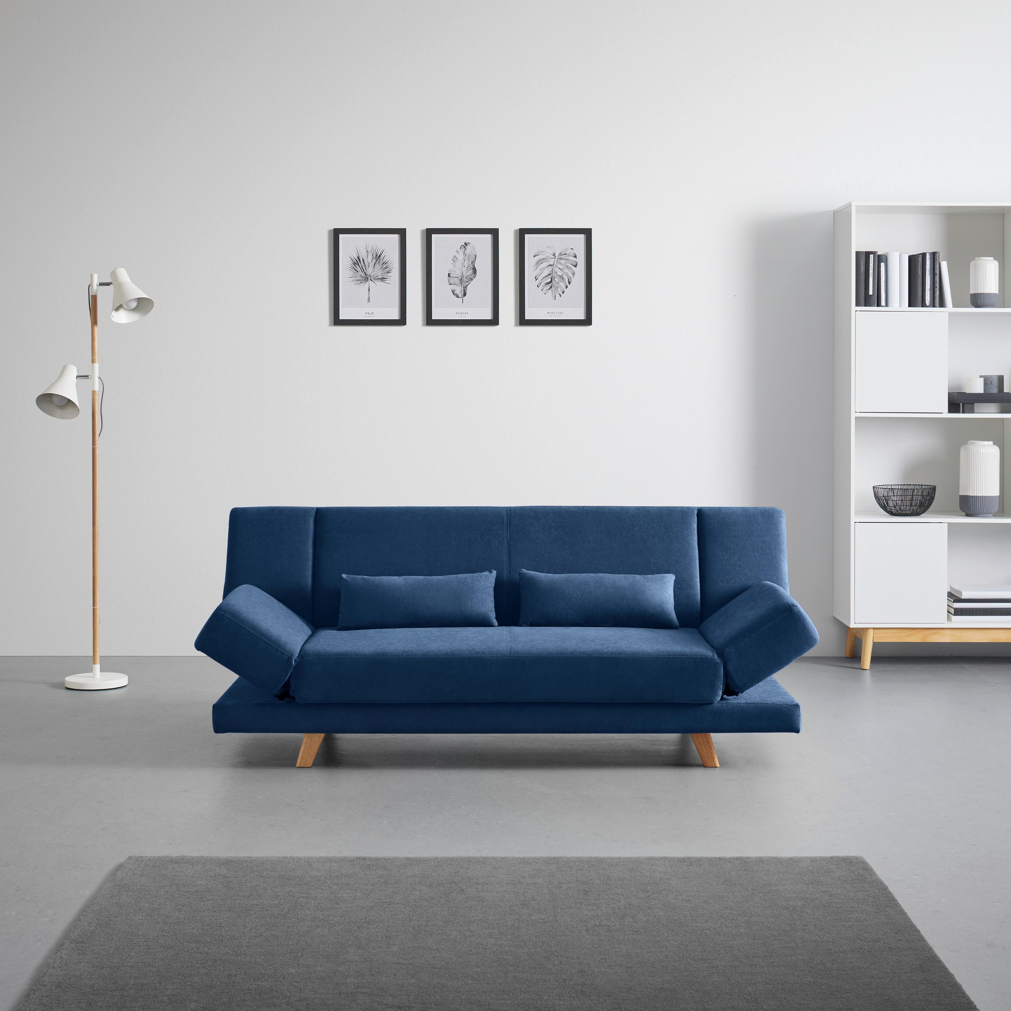 Zofa S Posteljno Funkcijo Funky - naravna/modra, Moderno, tekstil/les (183/73/79cm) - Bessagi Home