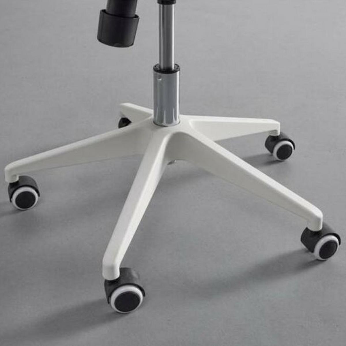 KRZESŁO OBROTOWE LEILA - biały/szary, Modern, tworzywo sztuczne/metal (56/105-115/57cm) - Bessagi Home