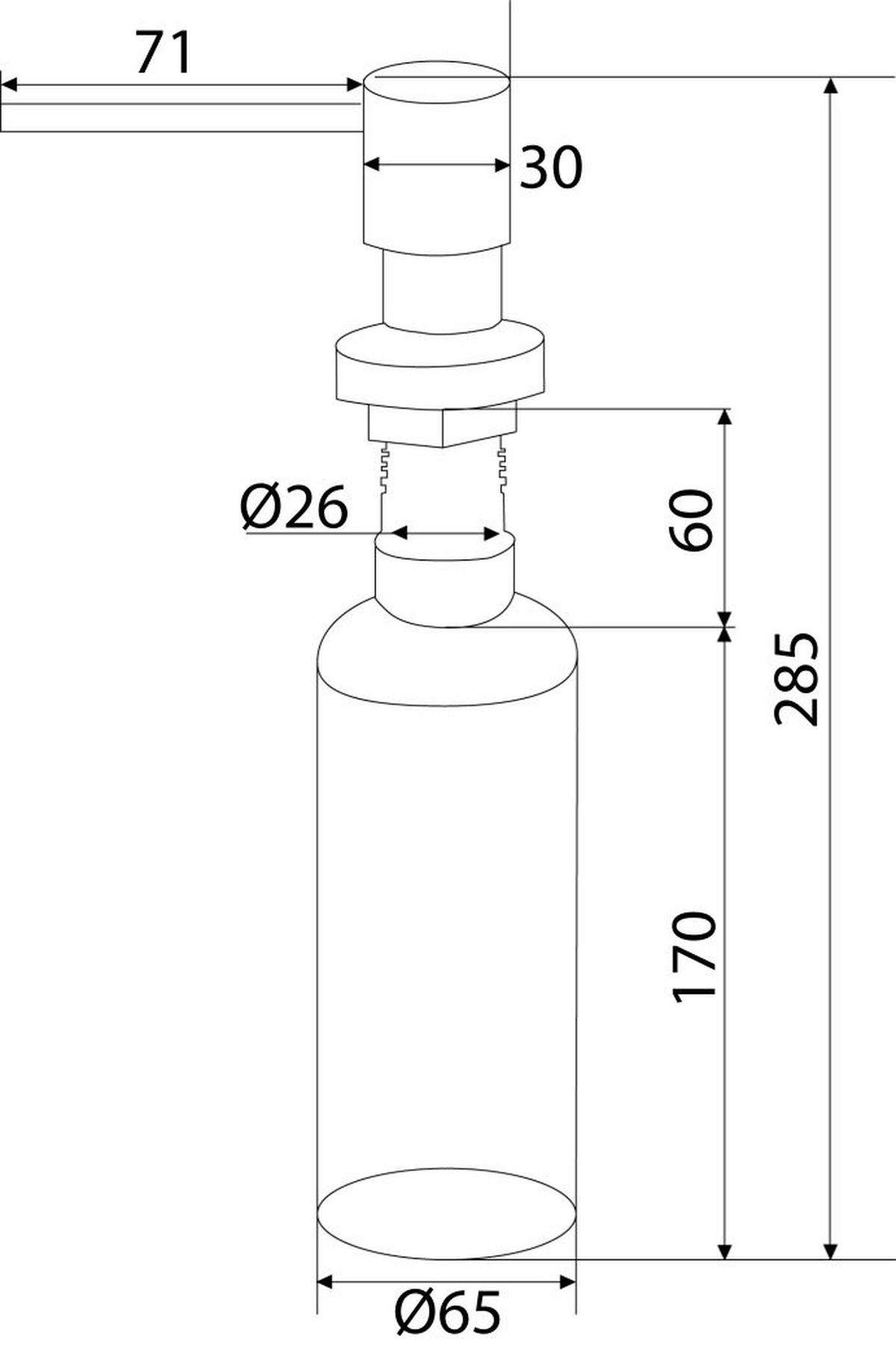 Spülmittelspender 103665 Schwarz - Schwarz, MODERN, Metall (9,4cm) - HKT