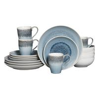 Kombinirani Servis Caldera Eisblau, 16-Delni - svetlo modra/bela, Basics, keramika - Creatable