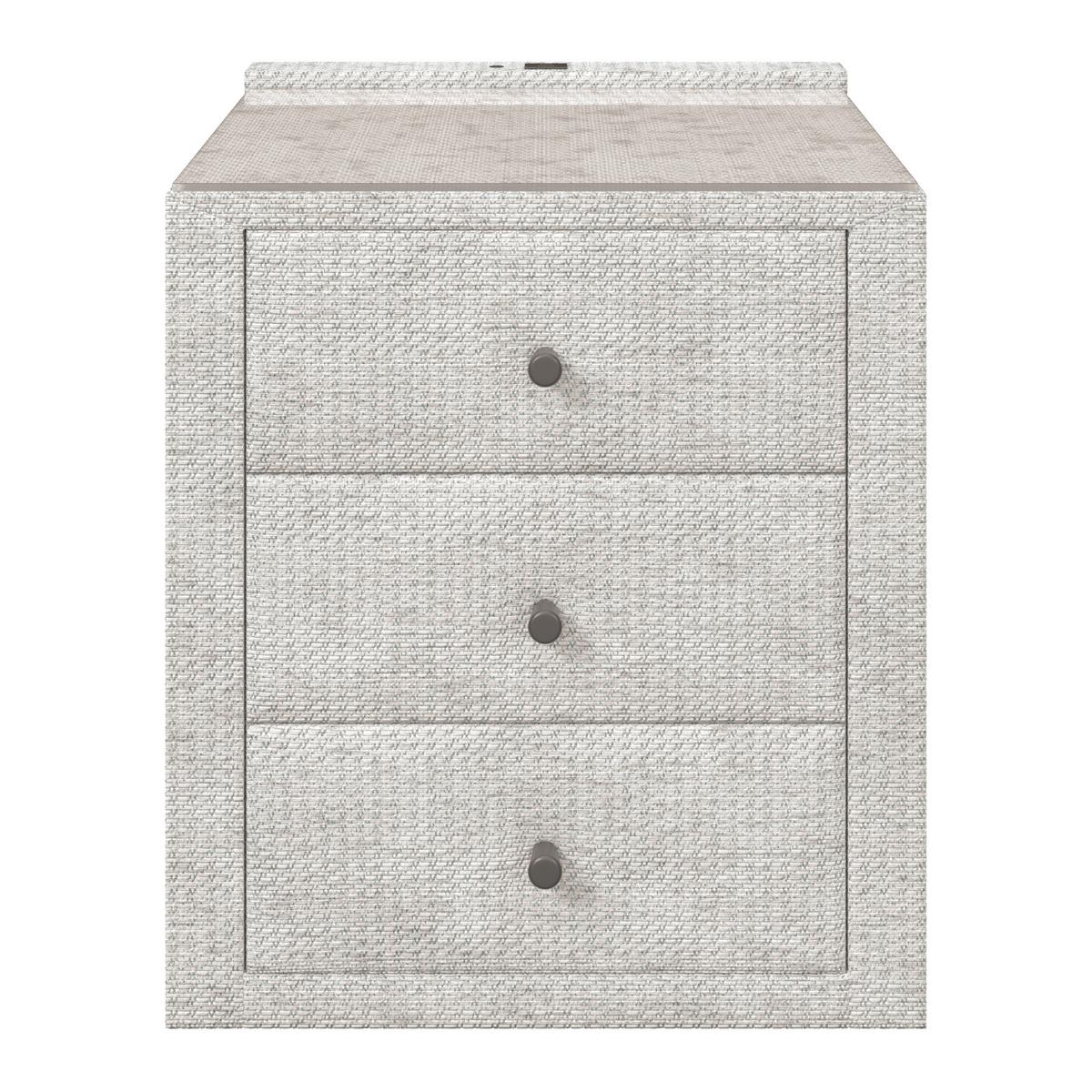 Nočna Omarica Brisbane, Krem Barva - krem barve, Trend, umetna masa/steklo (49,5/56,5/46cm) - Premium Living