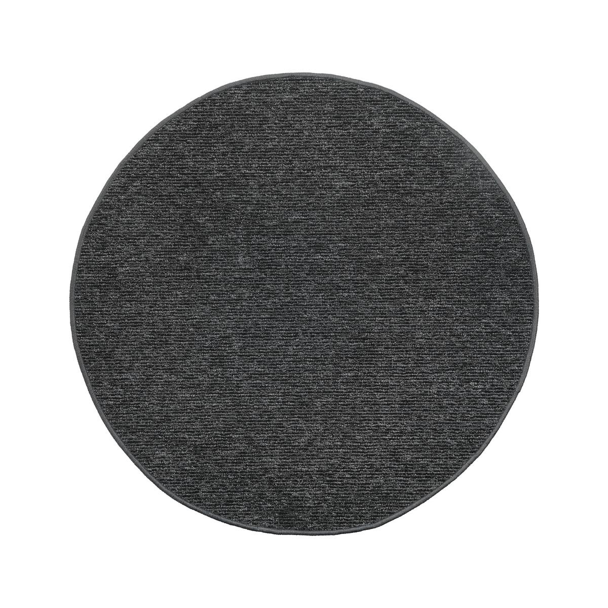 Flachwebeteppich Alex 1 in Anthrazit Ø ca. 80cm - Anthrazit, KONVENTIONELL, Textil (80cm) - Modern Living