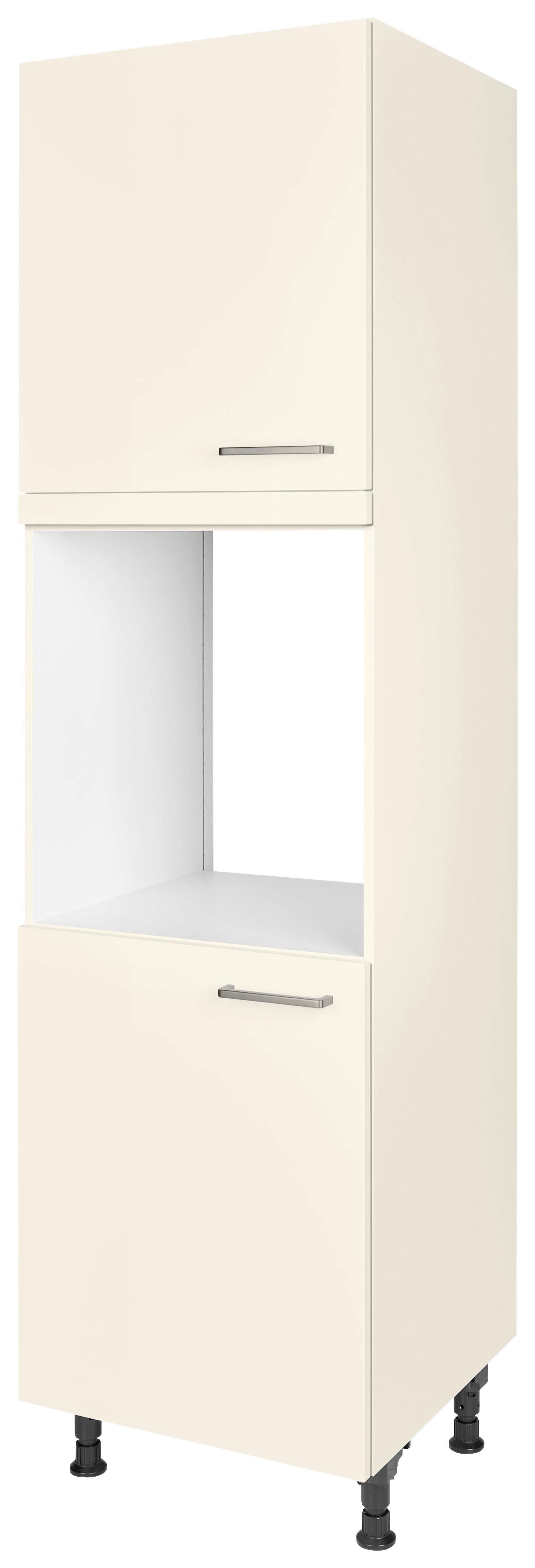 Geräteumbauschrank Touch Magnolie - Edelstahlfarben/Magnolie, MODERN, Holzwerkstoff/Metall (60/216,6/58cm) - Nobilia