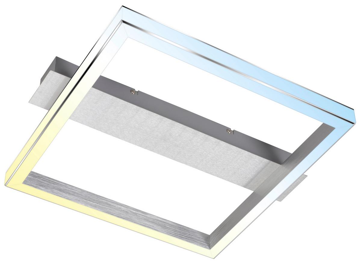 LAMPA SUFITOWA LED 3760019 - kolor aluminiowy, Design, tworzywo sztuczne/metal (42/36/7cm)