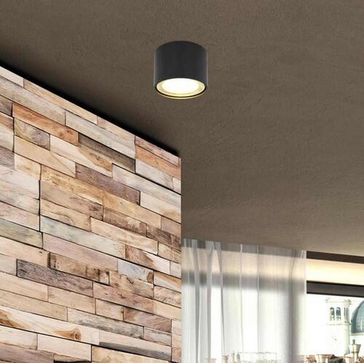 LAMPA SUFITOWA LED 12007B SERENA - czarny, Design, metal/szkło (11,3/8cm) - Globo