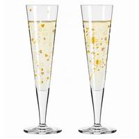 KIELISZEK DO SZAMPANA 6031007 - kolor platynowy/kolor złoty, Lifestyle, szkło (7,2/24/7,2cm) - Ritzenhoff