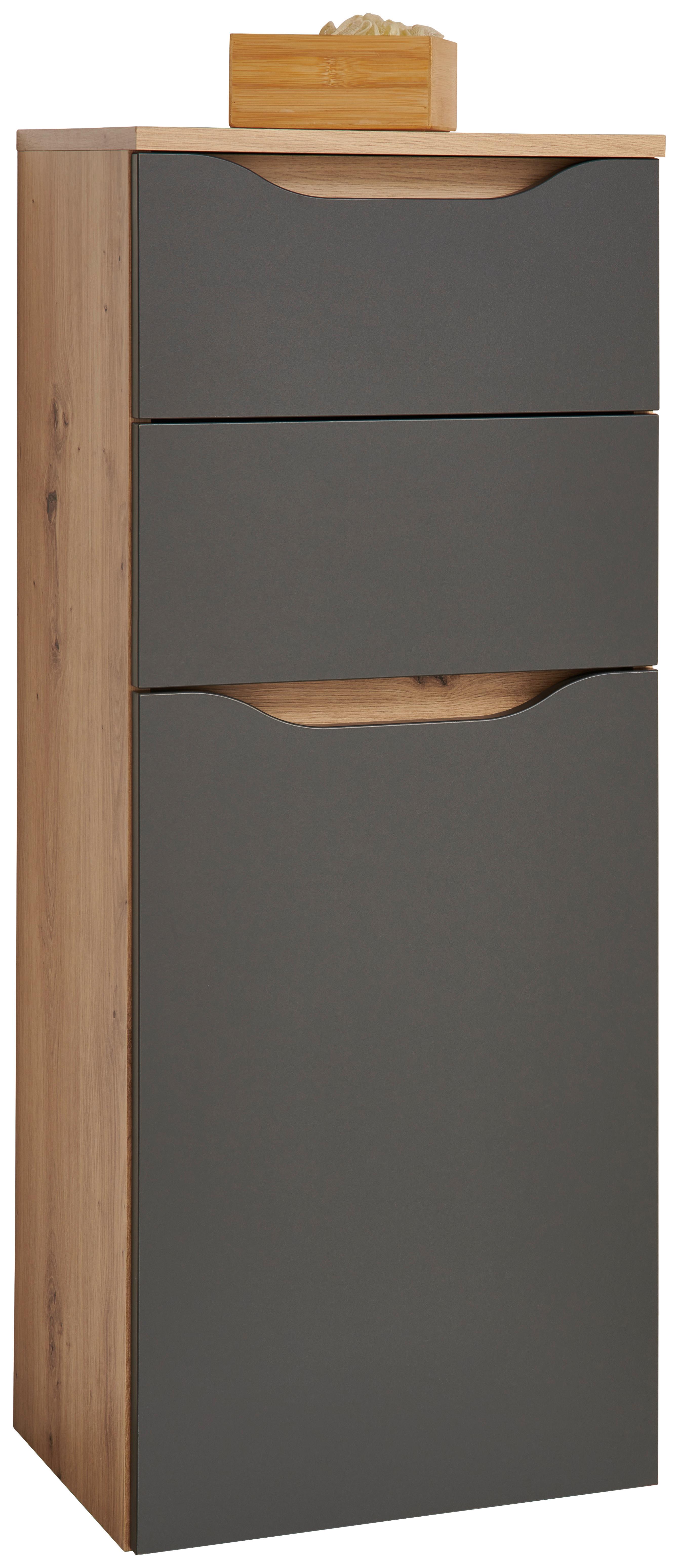 SZAFKA DOLNA GIGA UTS - kolor dębowy/antracytowy, Modern, materiał drewnopochodny/tworzywo sztuczne (40/102/30cm)
