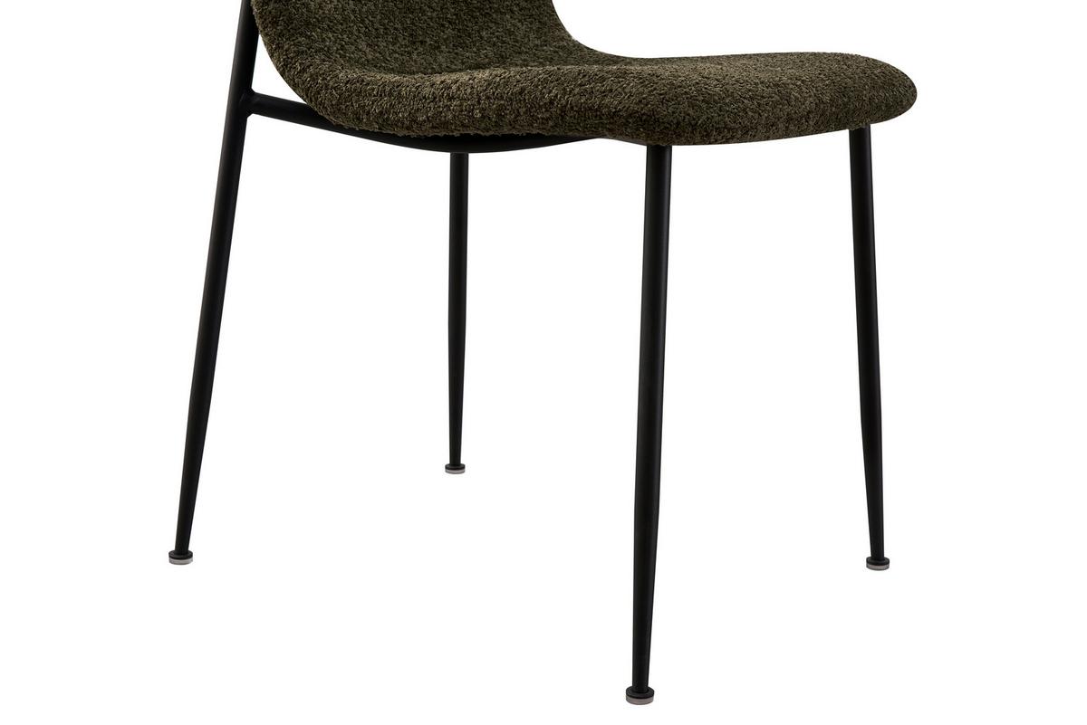 Stuhl Mila Grün - Schwarz/Grün, MODERN, Holz/Textil (43/82/57cm) - Mömax