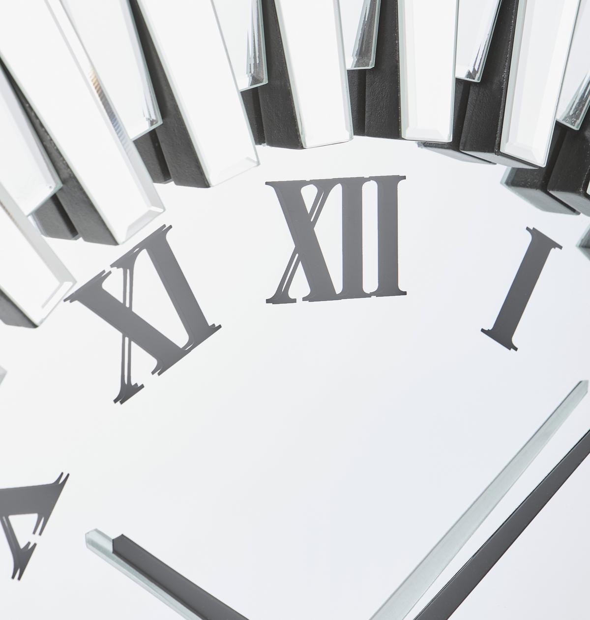 ZEGAR ŚCIENNY RÓŻA - przejrzysty, Design, materiał drewnopochodny/szkło (80/80/2,4cm) - MID.YOU