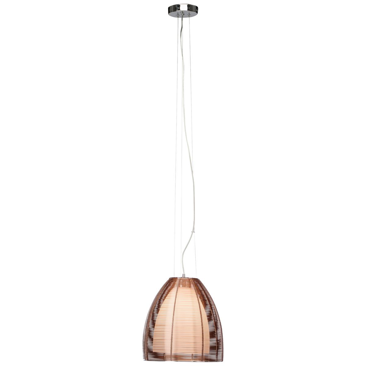 Hängeleuchte Relax Bronzefarben max. 60 Watt - Chromfarben/Bronzefarben, Design, Glas/Metall (30/130cm) - Brilliant