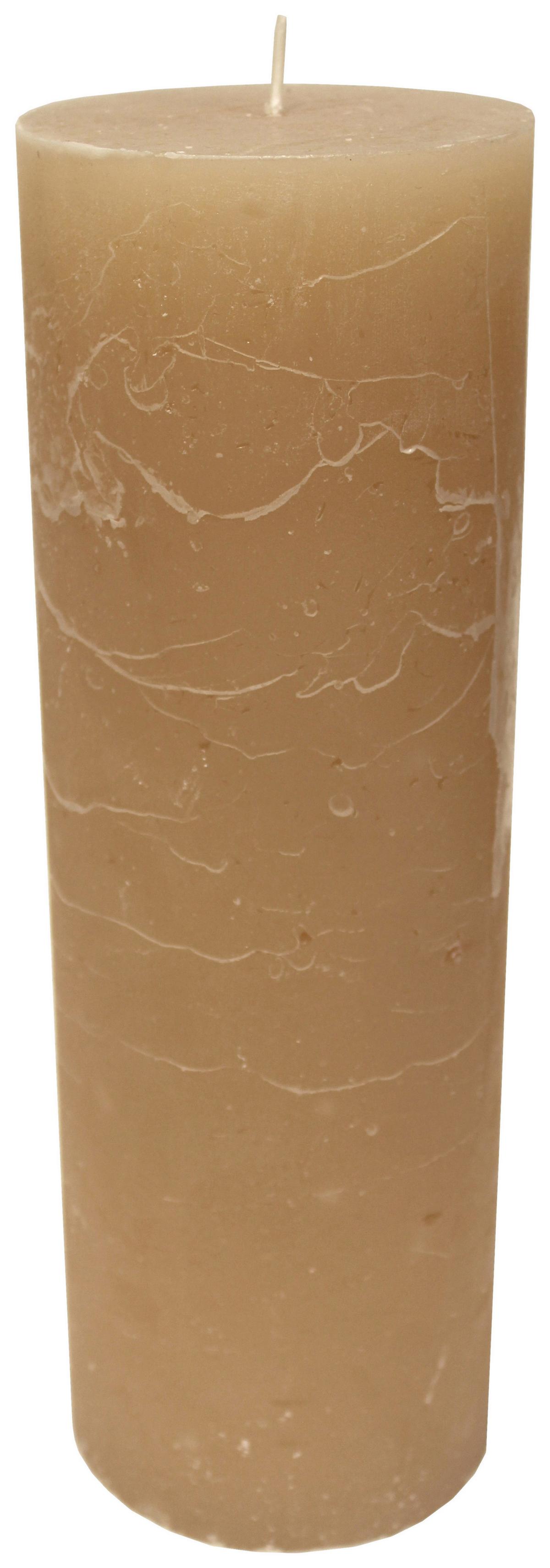 Sveča Ruth - temno roza/siva, Moderno (10/30cm) - Premium Living