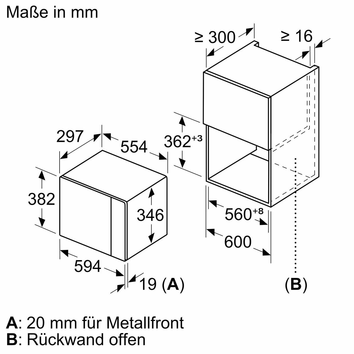 Einbaumikrowelle HLAWD23G0 Graphitfarben - Graphitfarben, MODERN, Metall (59,4/38,2/31,7cm) - Neff