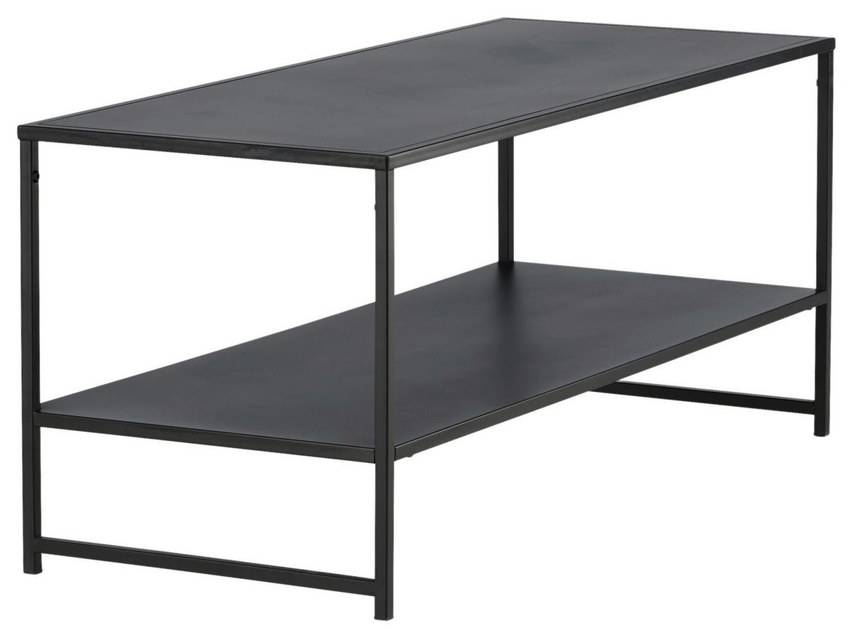 COUCHTISCH STAAL - Schwarz, Design, Metall (102/43/45cm) - Livetastic