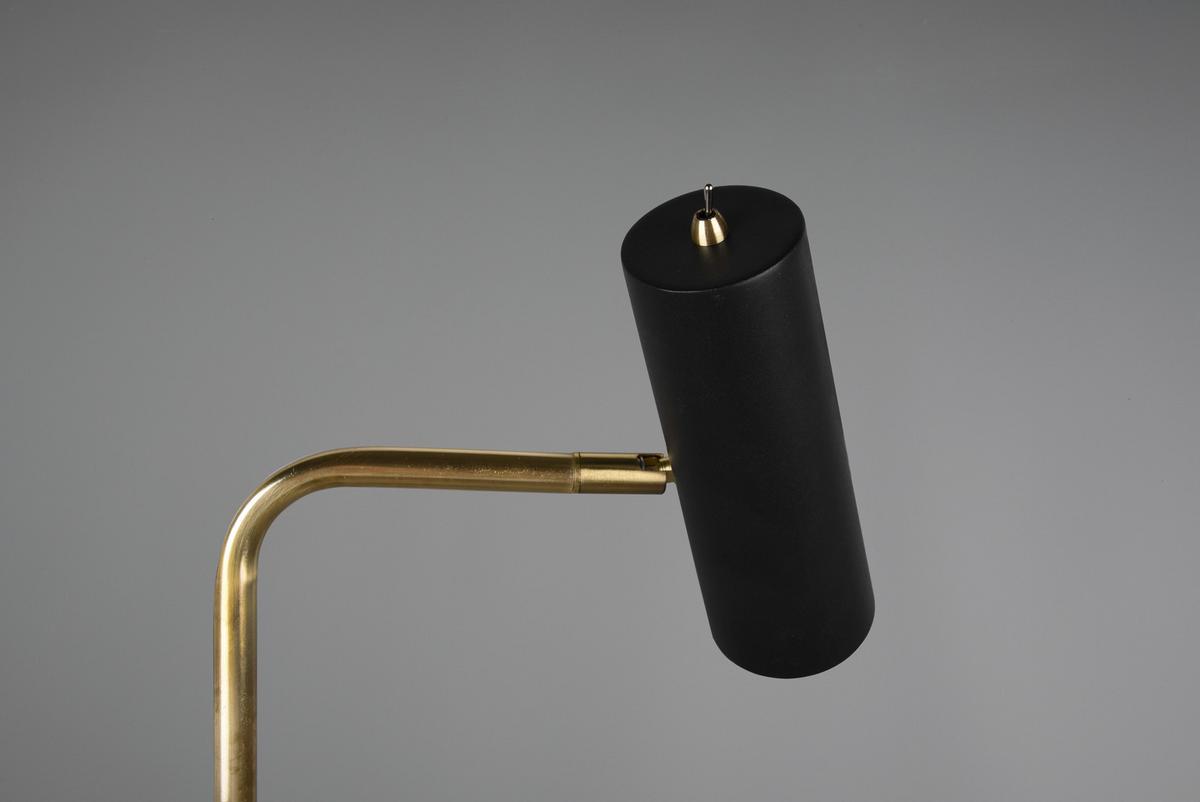 Stehleuchte Marley Schwarz/Goldfarben max. 5 Watt - Messingfarben/Goldfarben, Design, Metall (151/23/39cm) - Trio Leuchten