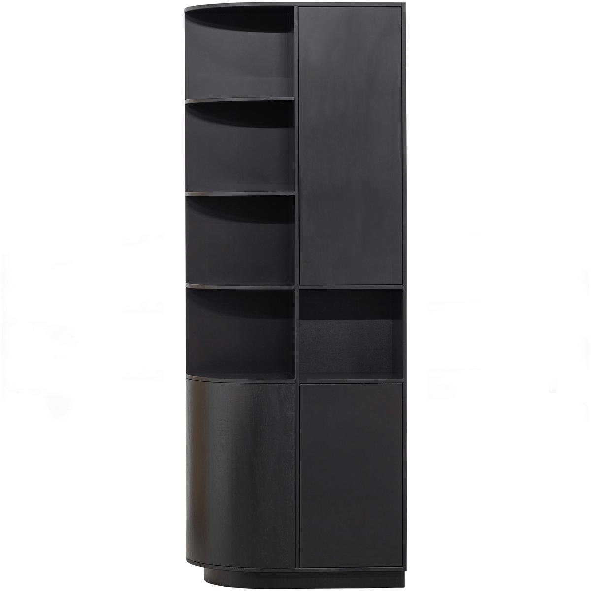 Mehrzweckschrank Finca Schwarz - Schwarz, Design, Holz (78/210/40cm) - Livetastic