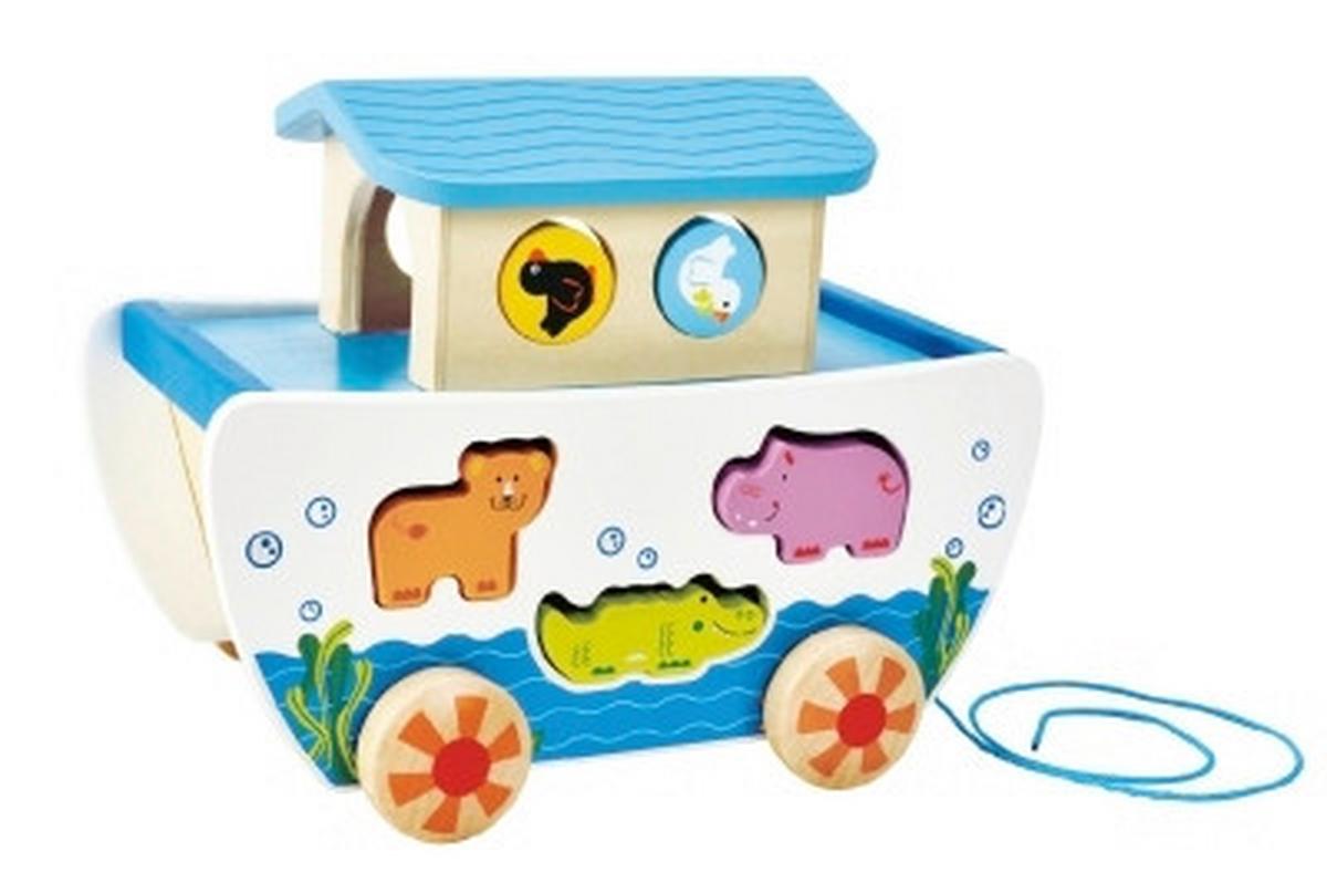 Húzható Játék Hape - többszínű, Basics, faalapú anyag/természetes anyagok (26,1/21,2/18,2cm) - Hape