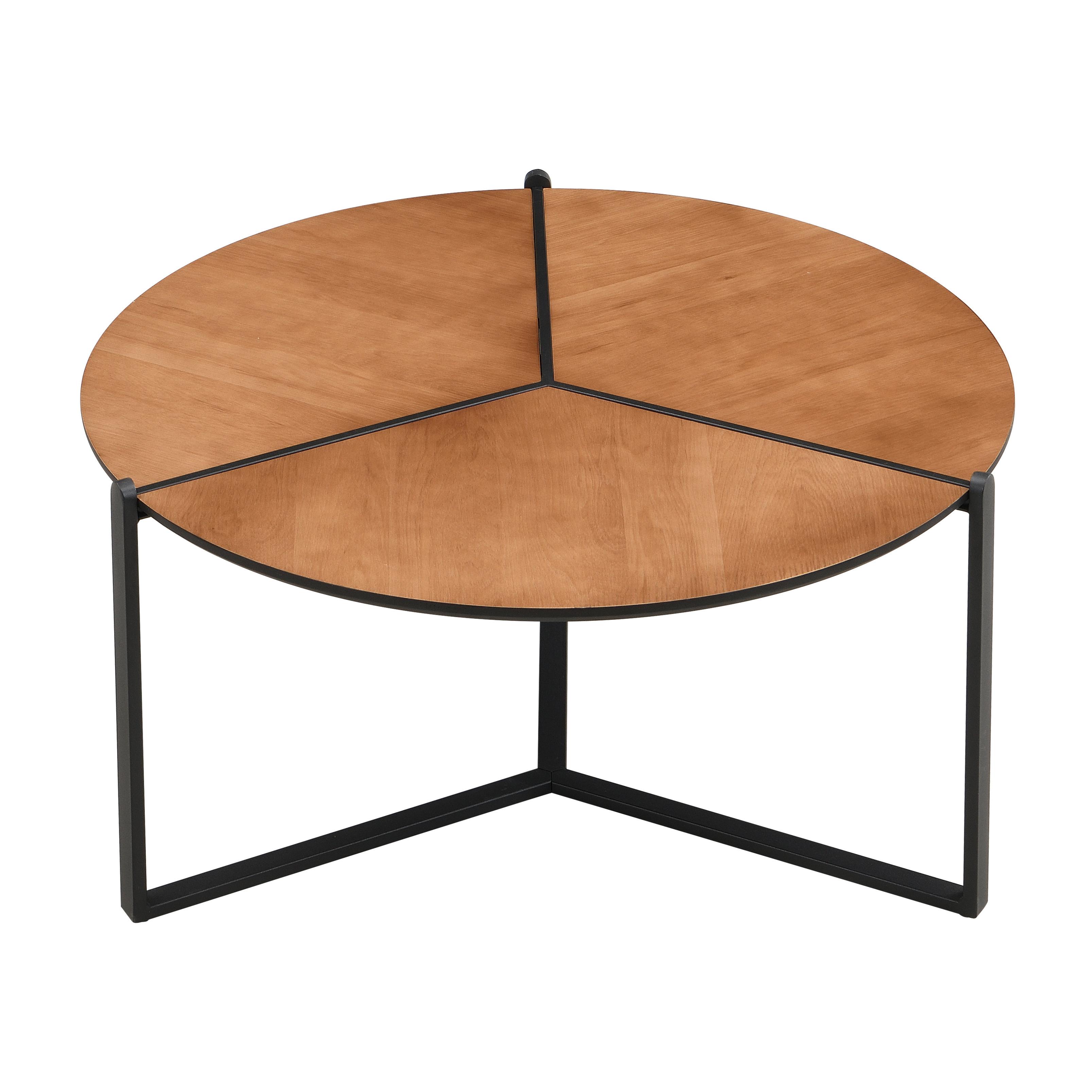 Măsuță De Cafea Wl7.651 - maro/negru, Design, metal/material pe bază de lemn (80/80/42cm) - MID.YOU
