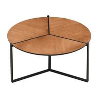 Măsuță De Cafea Wl7.651 - maro/negru, Design, metal/material pe bază de lemn (80/80/42cm) - MID.YOU