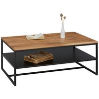 Couchtisch in Schwarz/Eichefarben - Eichefarben/Schwarz, LIFESTYLE, Holz/Metall (110/70/45cm) - Based