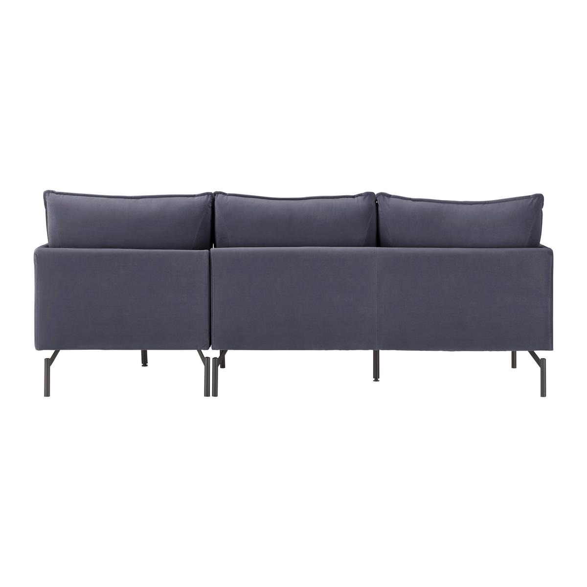Sarokkanapé Rosa - szürke, Modern, textil/fém (226/84/163cm) - Bessagi Home