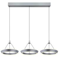 LED-HÄNGELEUCHTE 67316-3 - Titanfarben/Opal, Design, Kunststoff/Metall (97,5/30,4/200cm) - Globo