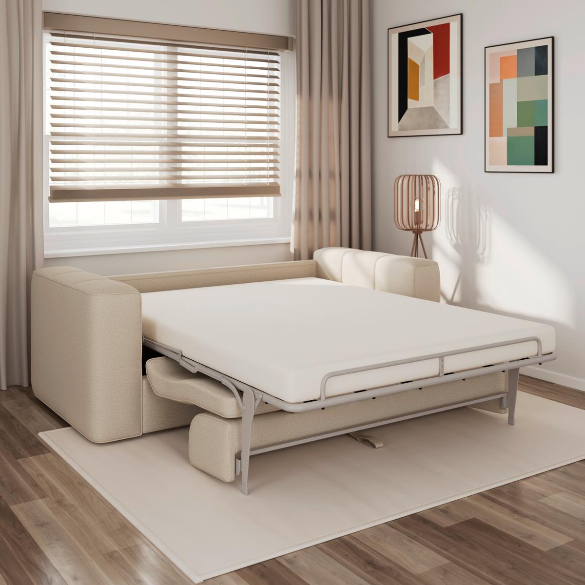 Trosjed Miranda - bež/crna, Moderno, drvni materijal/drvo (207/71/98cm) - Bessagi Home