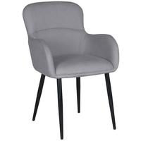 Naslanjač Selena, Siva - siva/črna, Konvencionalno, kovina/tekstil (56/88/61cm)