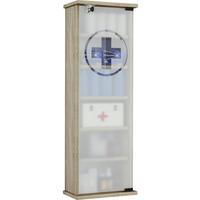 Medizinschrank Omal XXL Eiche zum Hängen B/H ca. 31x92 cm - Sonoma Eiche, Basics, Glas/Holzwerkstoff (31/92/18cm) - MID.YOU