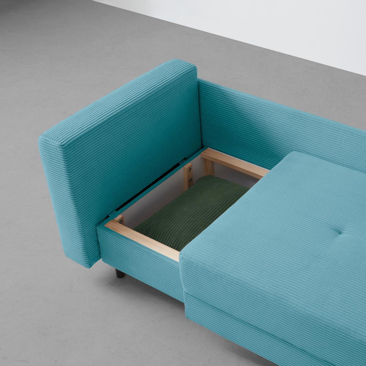 Liege Nova Petrol - Petrol/Schwarz, MODERN, Holz/Textil (85/62/145cm) - Mömax