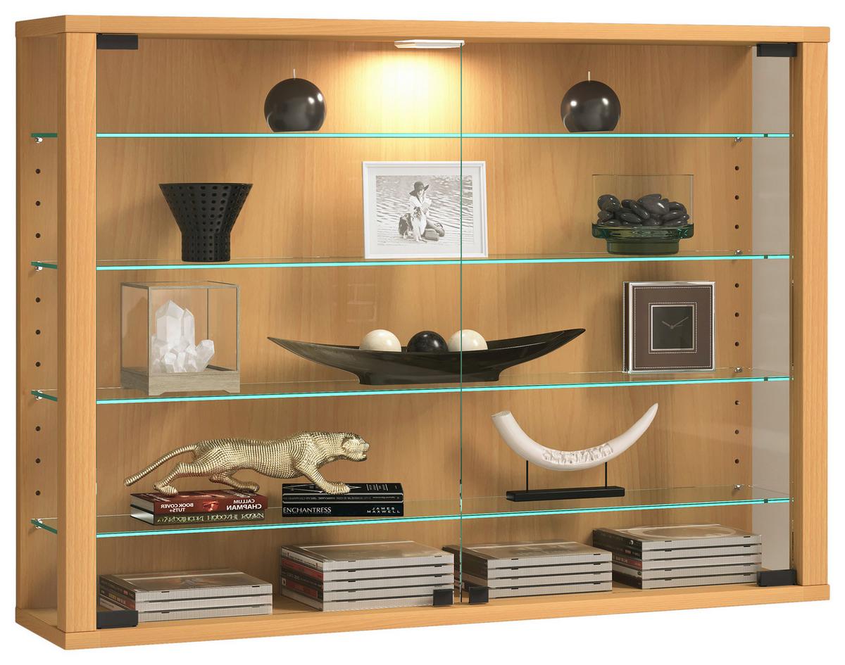 HÄNGEVITRINE VITROSA L - Buchefarben, Design, Glas/Holzwerkstoff (83/60/18cm) - MID.YOU