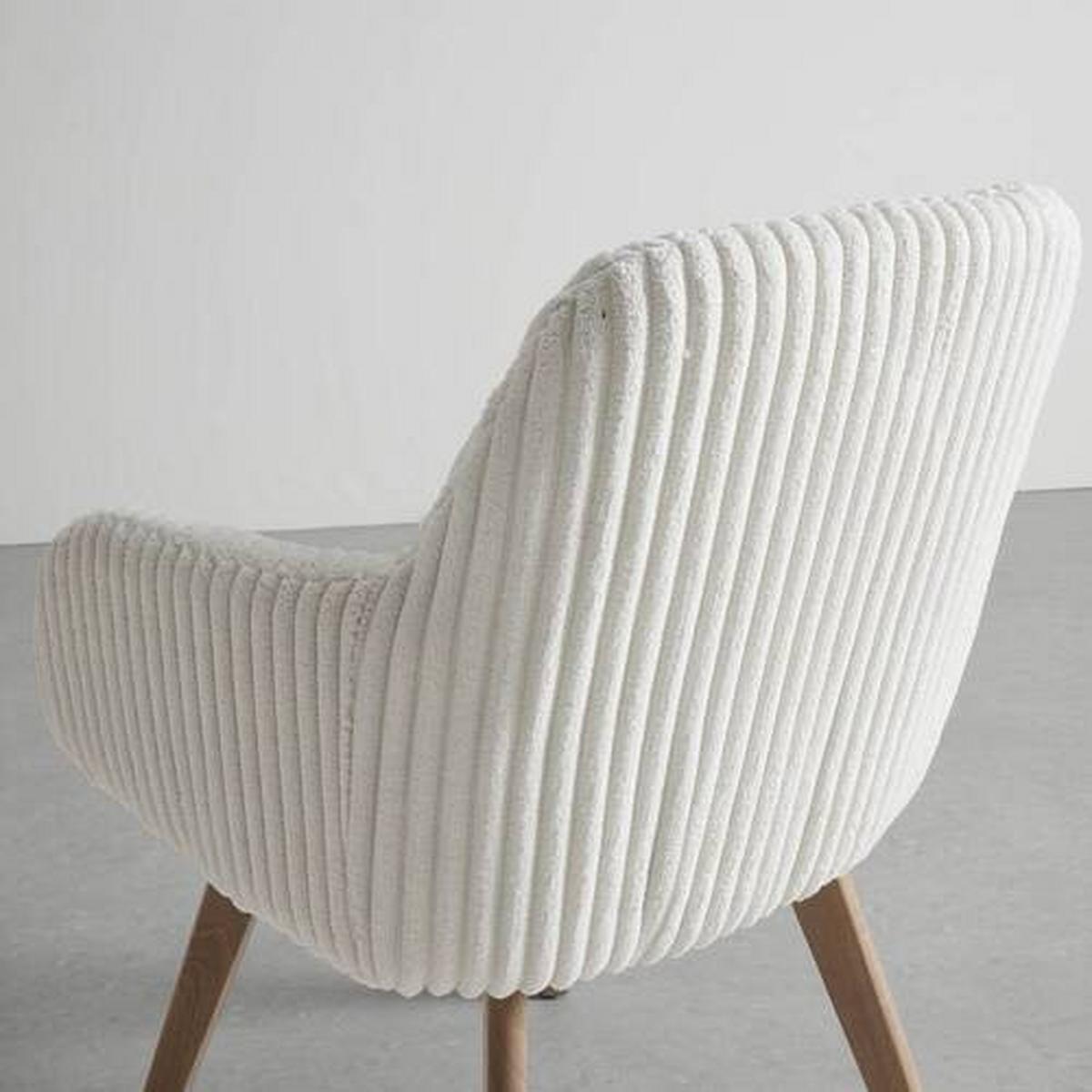 Karosszék Mattia - bézs/tölgyfa, Modern, textil/fa (56/87/61cm) - Bessagi Home