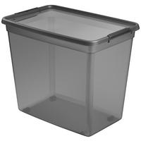 Aufbewahrungsbox Blacky in Schwarz ca. 40l - Transparent/Schwarz, Modern, Kunststoff (58/39/26,5cm) - Mömax