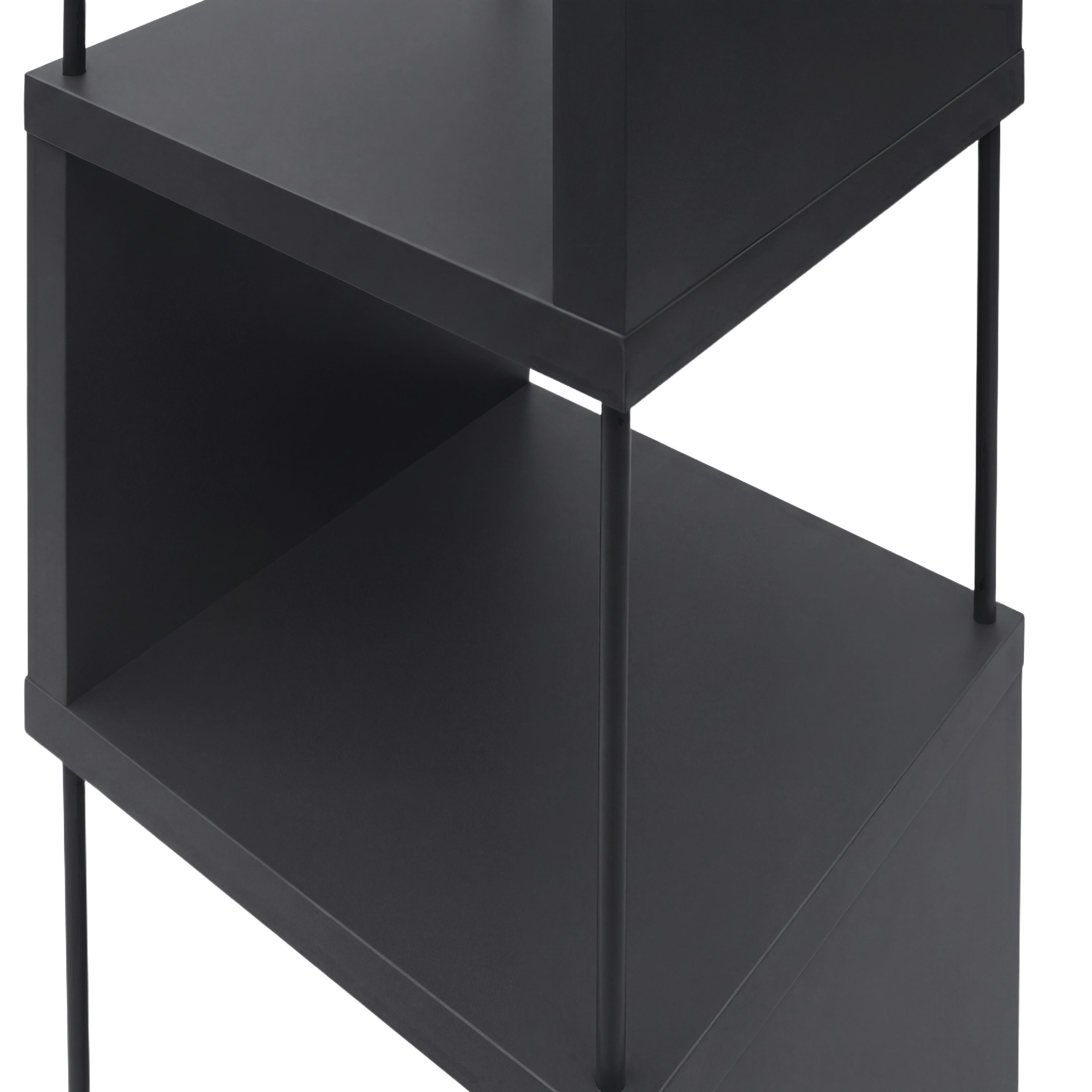 REGAL PINNAR - Dunkelgrau, MODERN, Holzwerkstoff/Metall (33/136,5/33cm) - Mömax