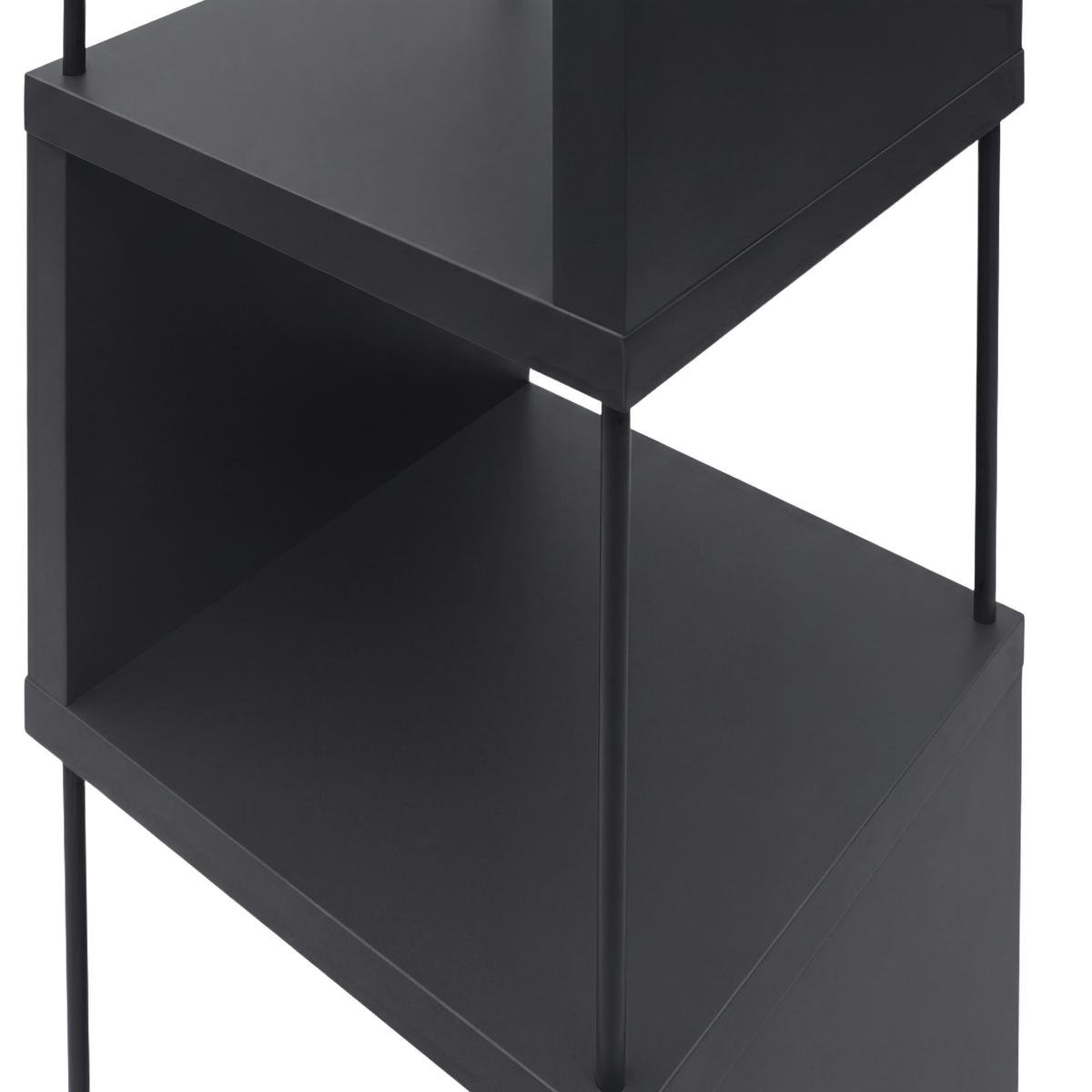 Polc Pinnar - sötétszürke, Modern, faalapú anyag/fém (33/136,5/33cm) - Mömax