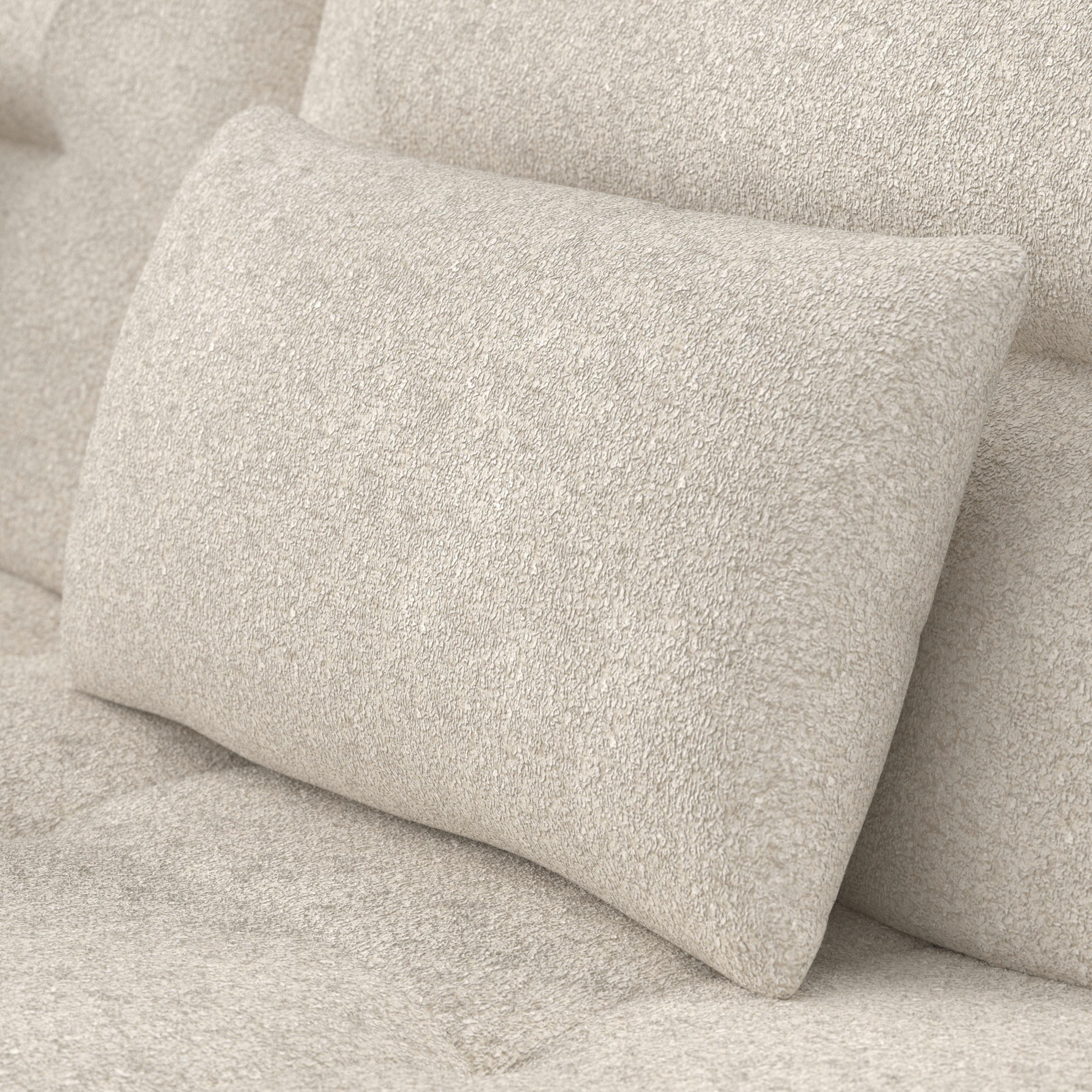 Sofa Benny Bouclé Beige - Beige/Schwarz, MODERN, Holz/Textil (224/85/114cm) - Bessagi Home